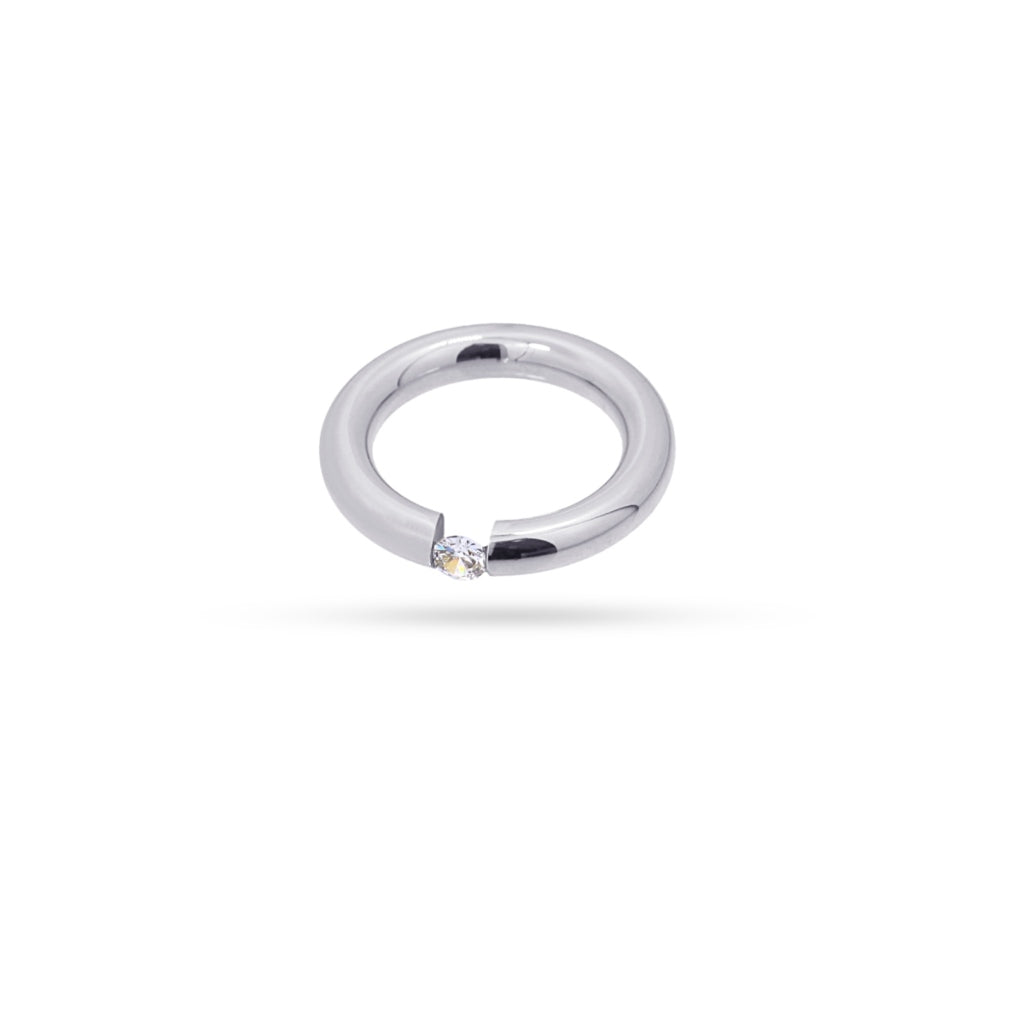 Tension Set Clear Stone Ring | Anartxy