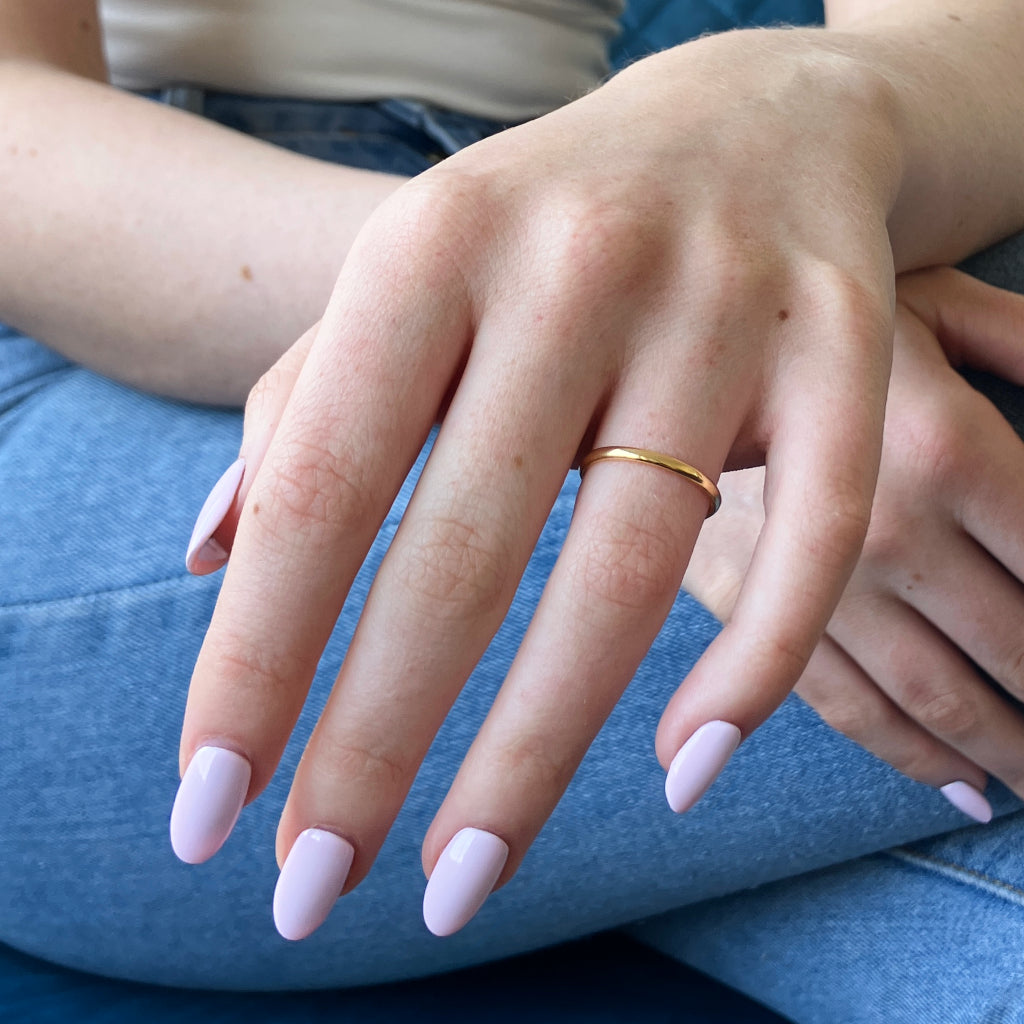 Teri Gold Thin Band Ring