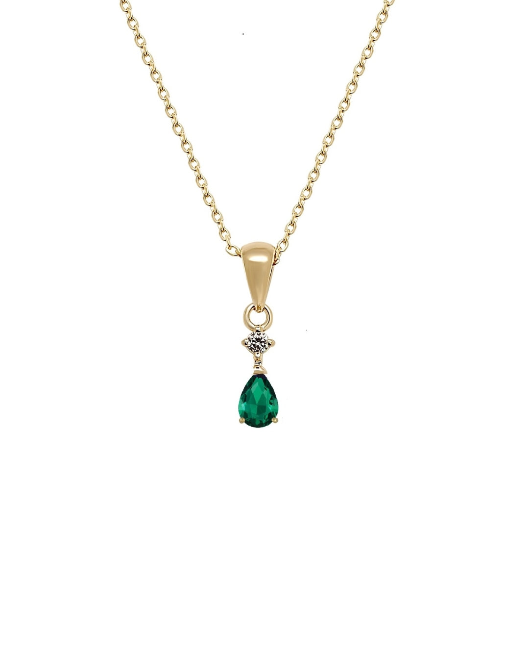 18ct Gold Plated Teardrop Pendant Necklace | Terra