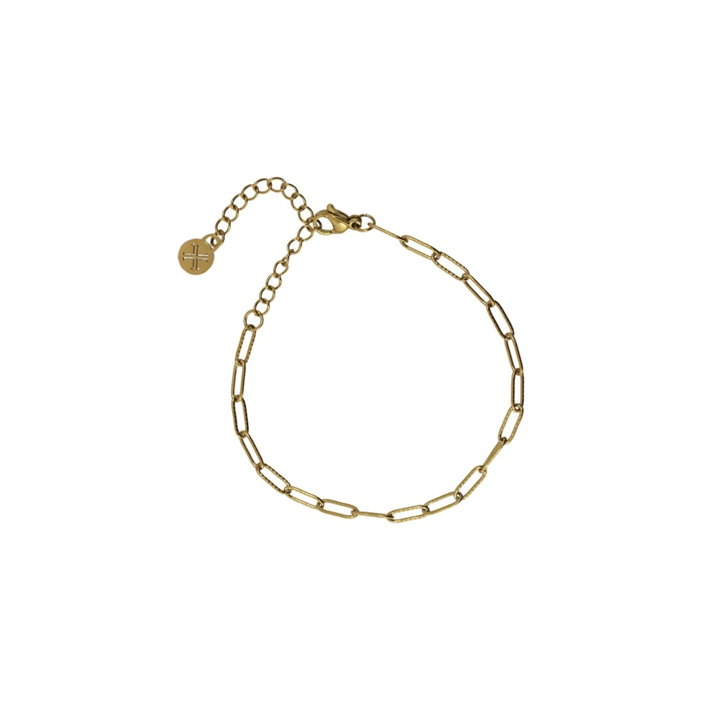 Textured Paperclip Chain Bracelet | Anartxy
