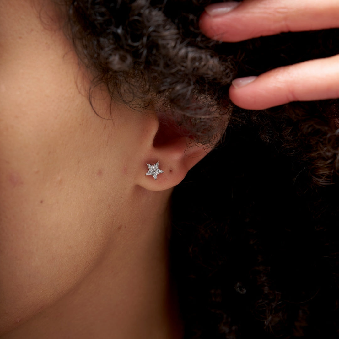 Sterling Silver Star Stud Earrings | Feira