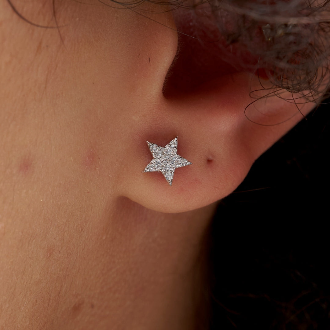 Sterling Silver Star Stud Earrings | Feira
