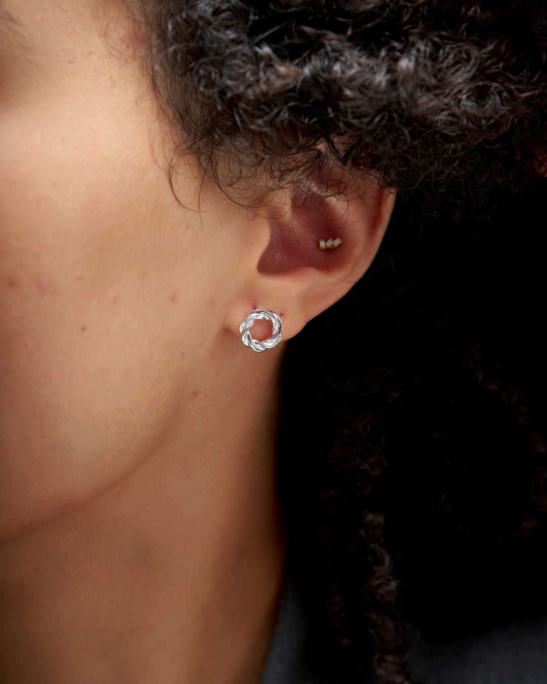 Sterling Silver Knot Stud Earrings | Valencia