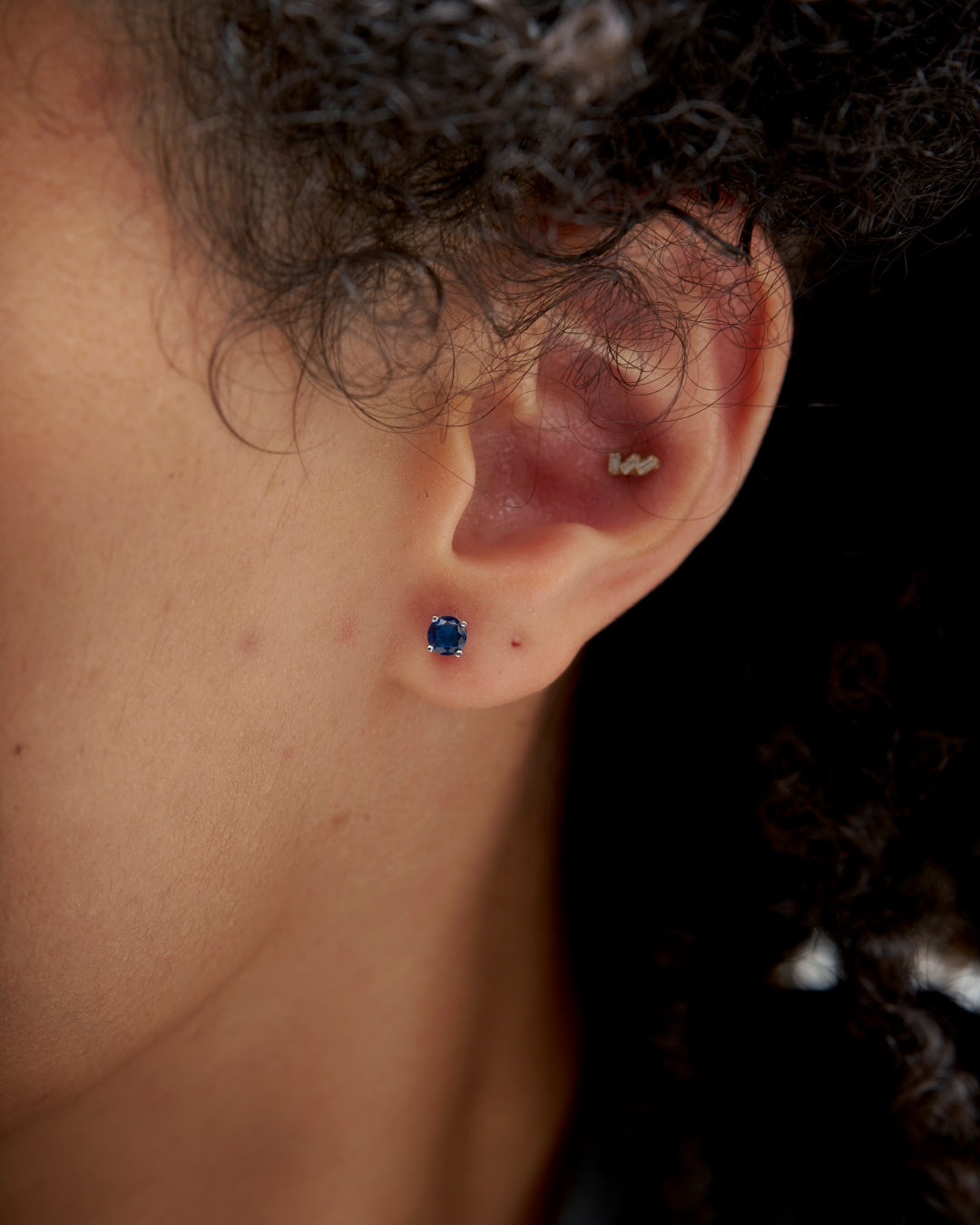 Sterling Silver Coloured Stone Stud Earrings | Aude