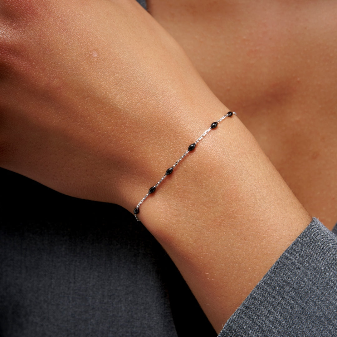 Sterling Silver Colour Bead Bracelet | Lilo