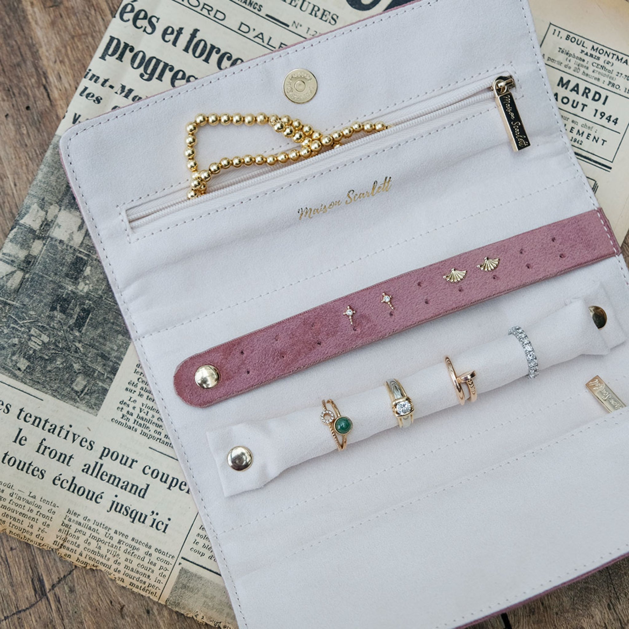 Jewellery Travel Pouch | Catherine | Velvet | Maison Scarlett