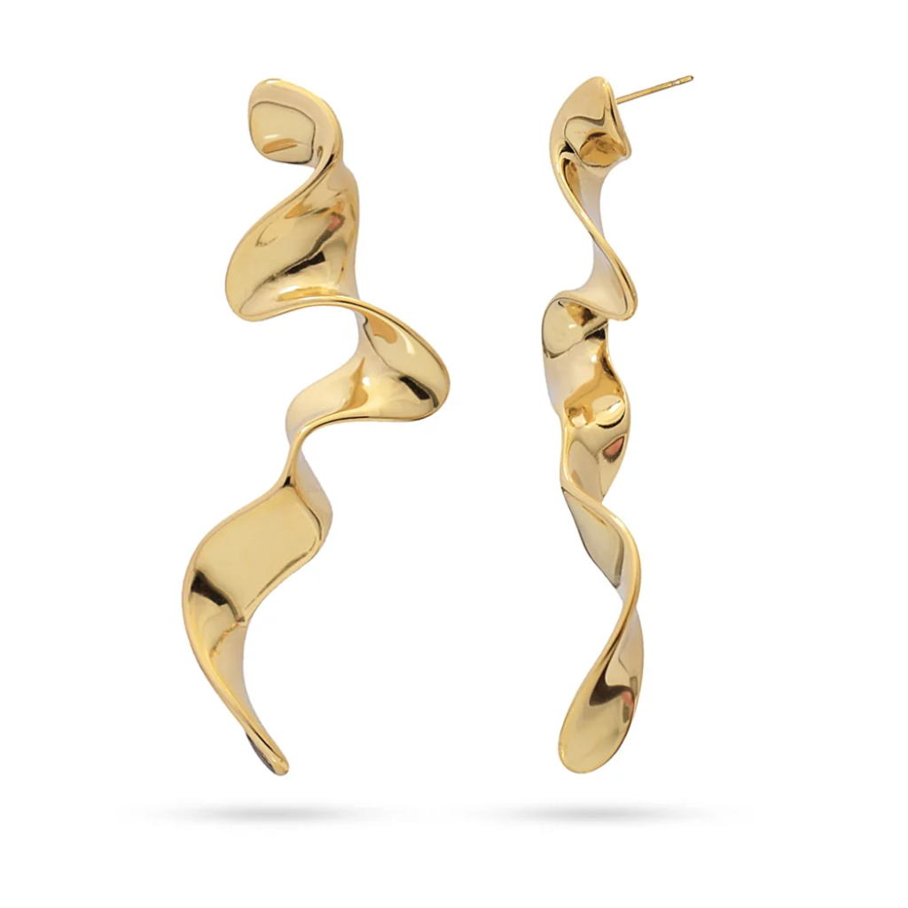 Wave Drop Stud Earrings | Anartxy