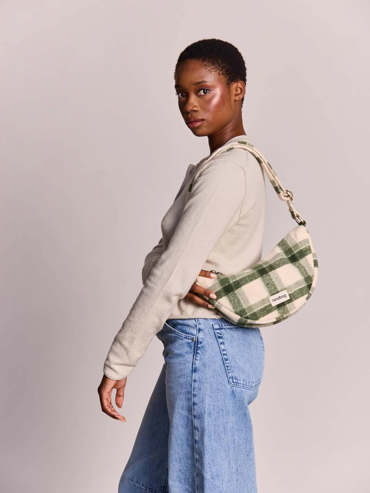 Crossbody Banana Bag | Andrea Tartan | Hindbag
