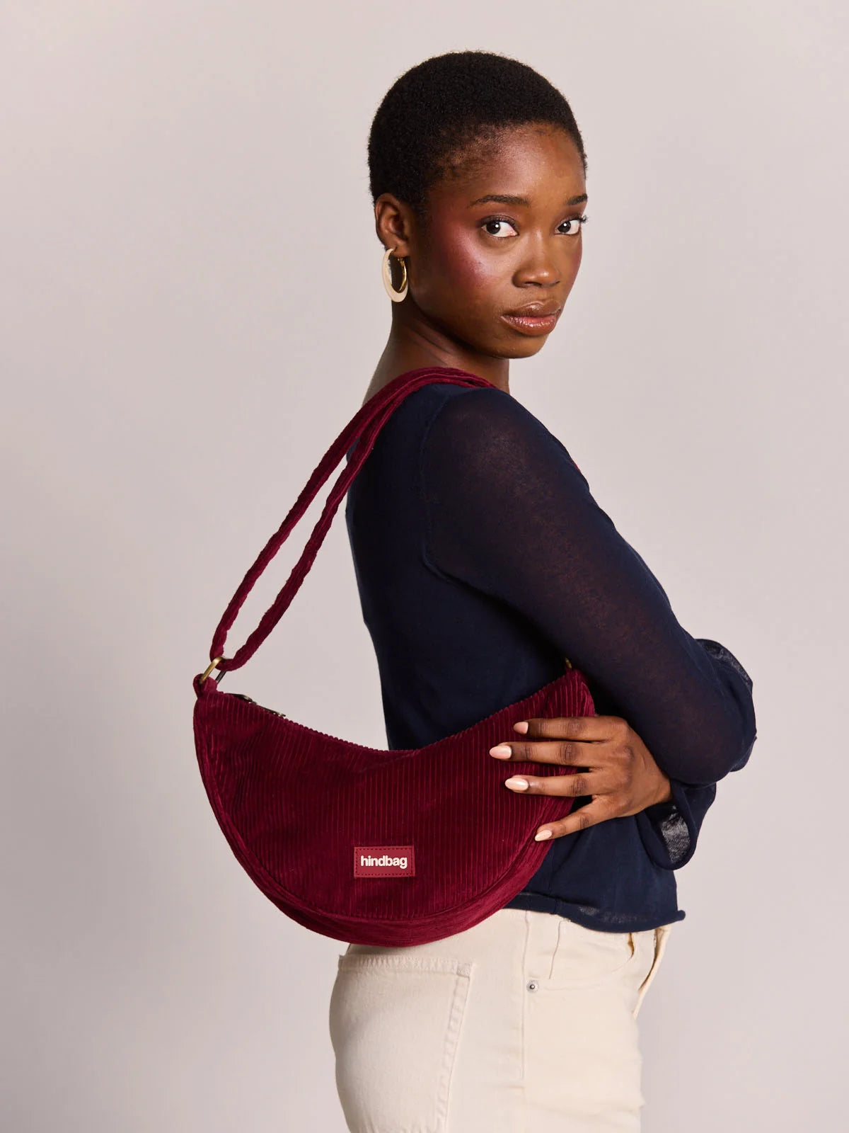 Crossbody Banana Bag | Andrea Corduroy | Hindbag