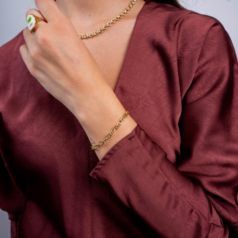 Steel Mariner Link Chain Bracelet | Anartxy