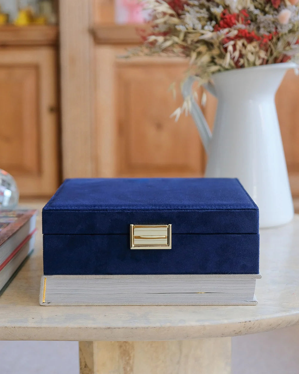 Large Square Jewellery Box | Anne | Velvet | Maison Scarlett