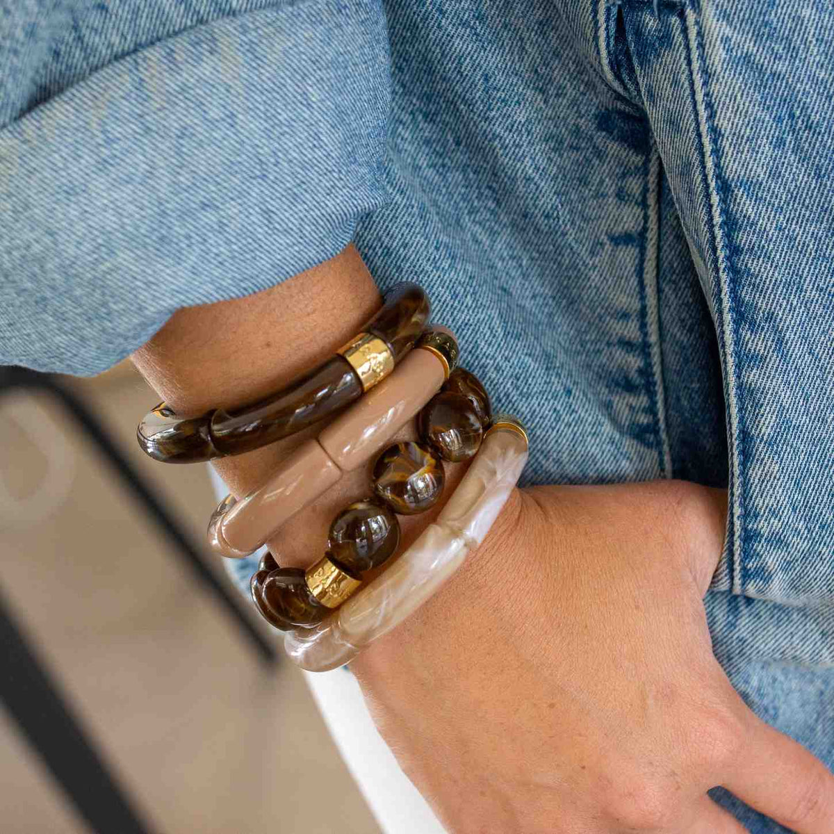 Colourful Resin Bracelet | Moca Mono | Parabaya