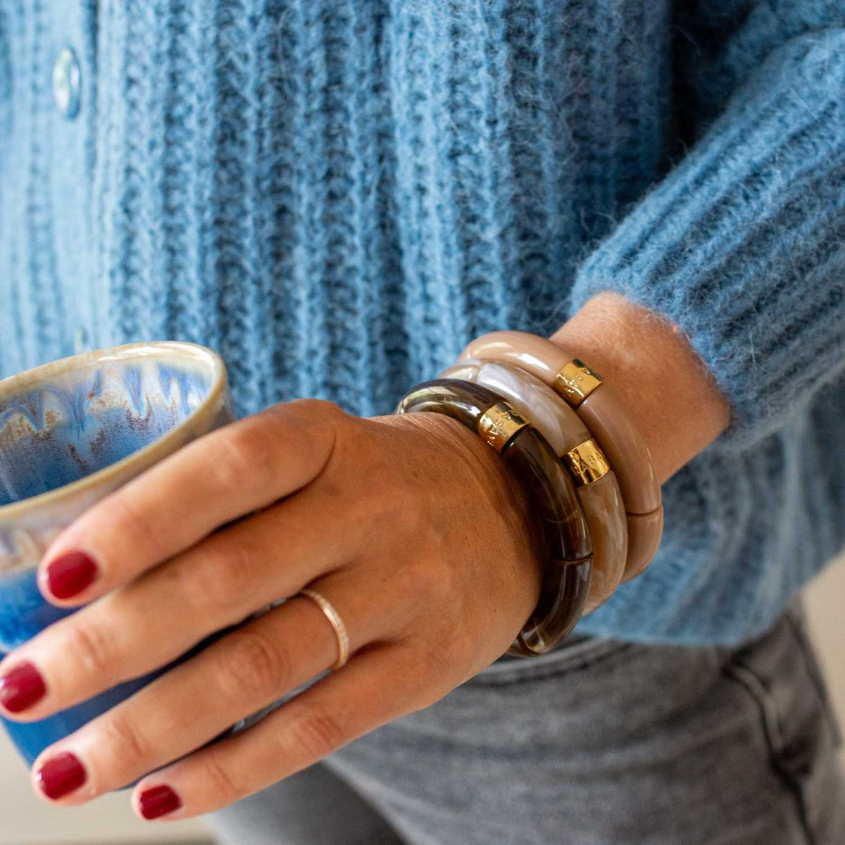 Colourful Resin Bracelet | Moca Mono | Parabaya
