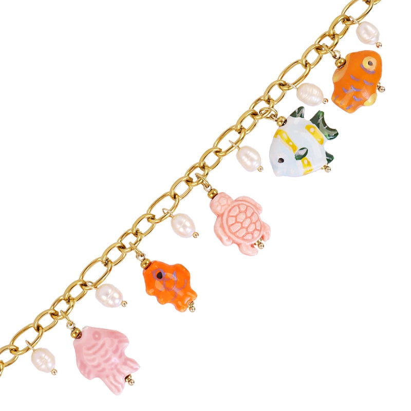 Steel Coast Charm Chain Bracelet | Anartxy