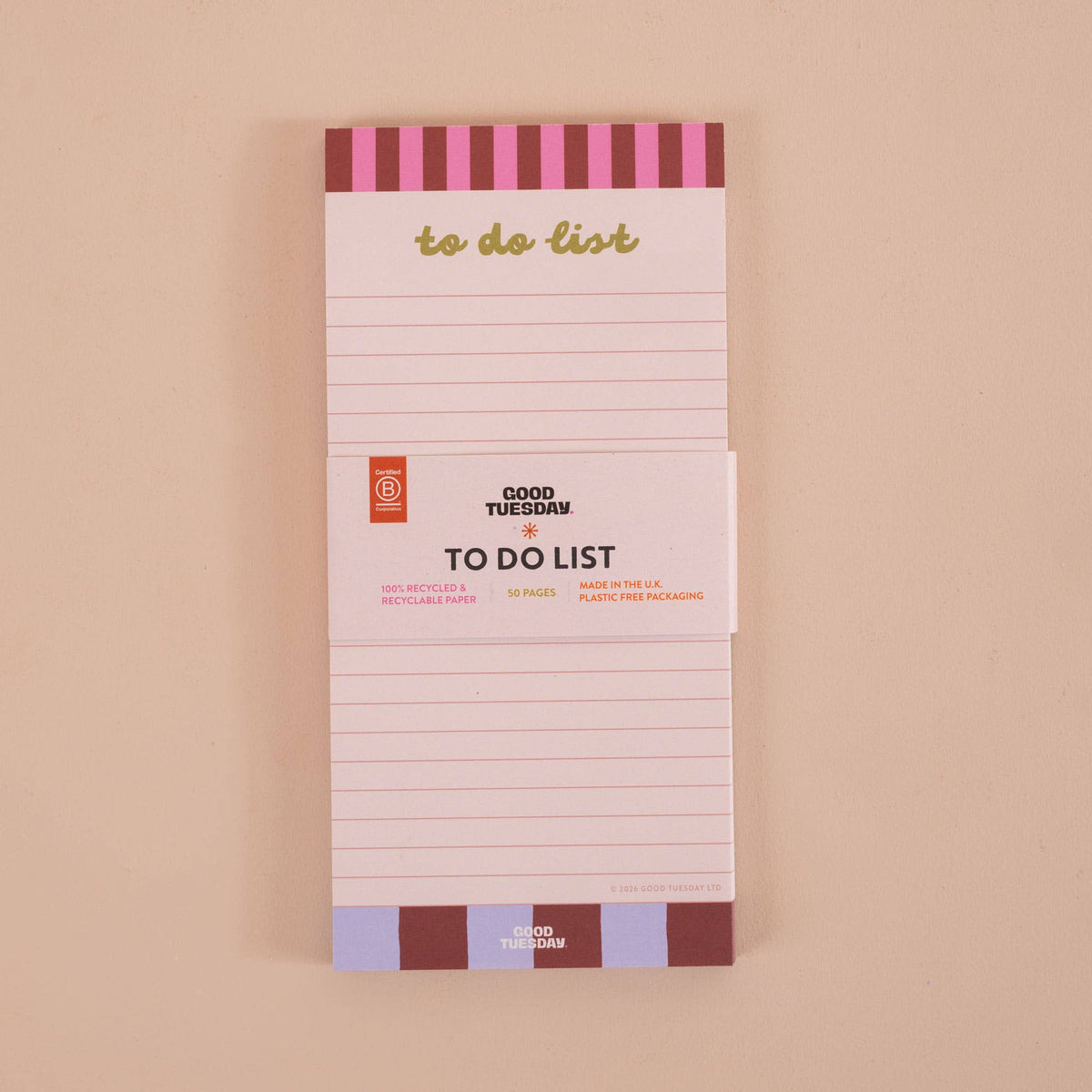 To Do List Pad | Checks & Stripes | Good Tuesday