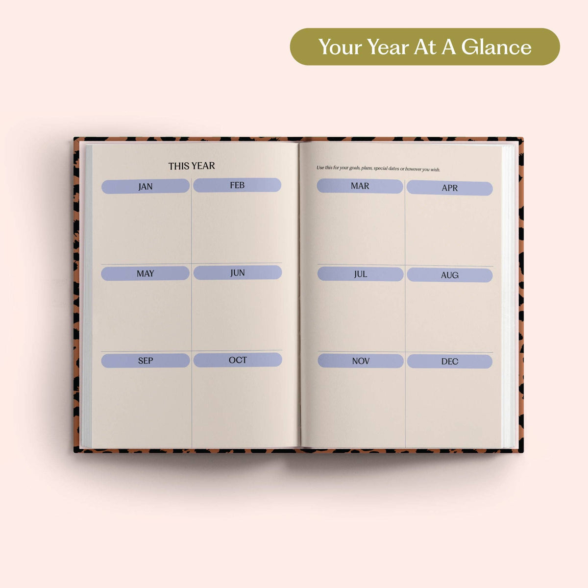 2027 Diary | A5 Hardcover Week to View | Leopard | Good Tuesday