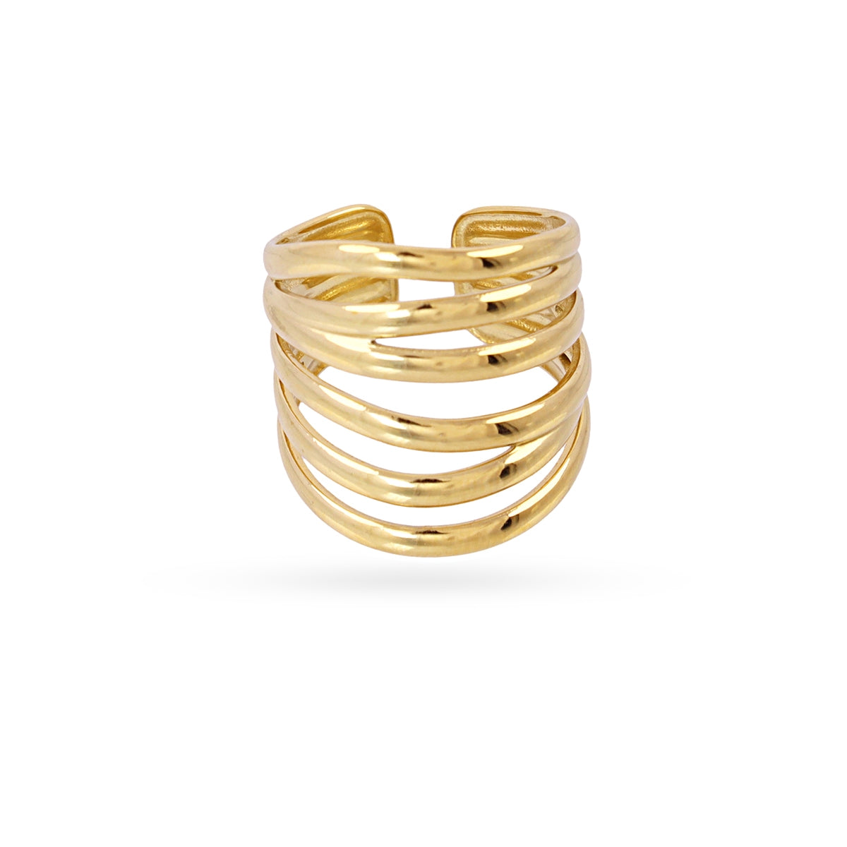 Steel Layered Multiband Ring | Anartxy
