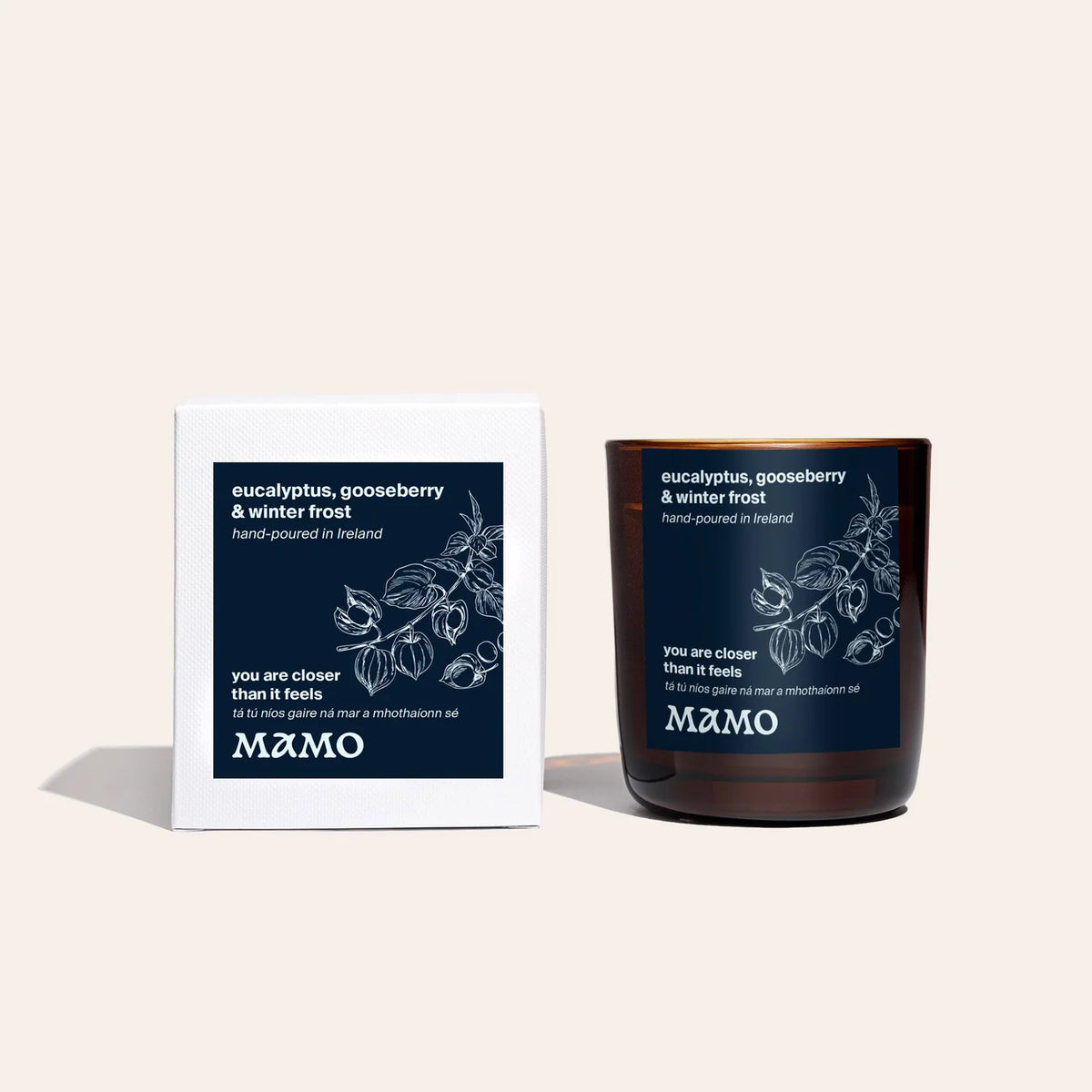 Eucalyptus, Gooseberry & Winter Frost Soy Candle | You Are Closer Than It Feels | Mamo