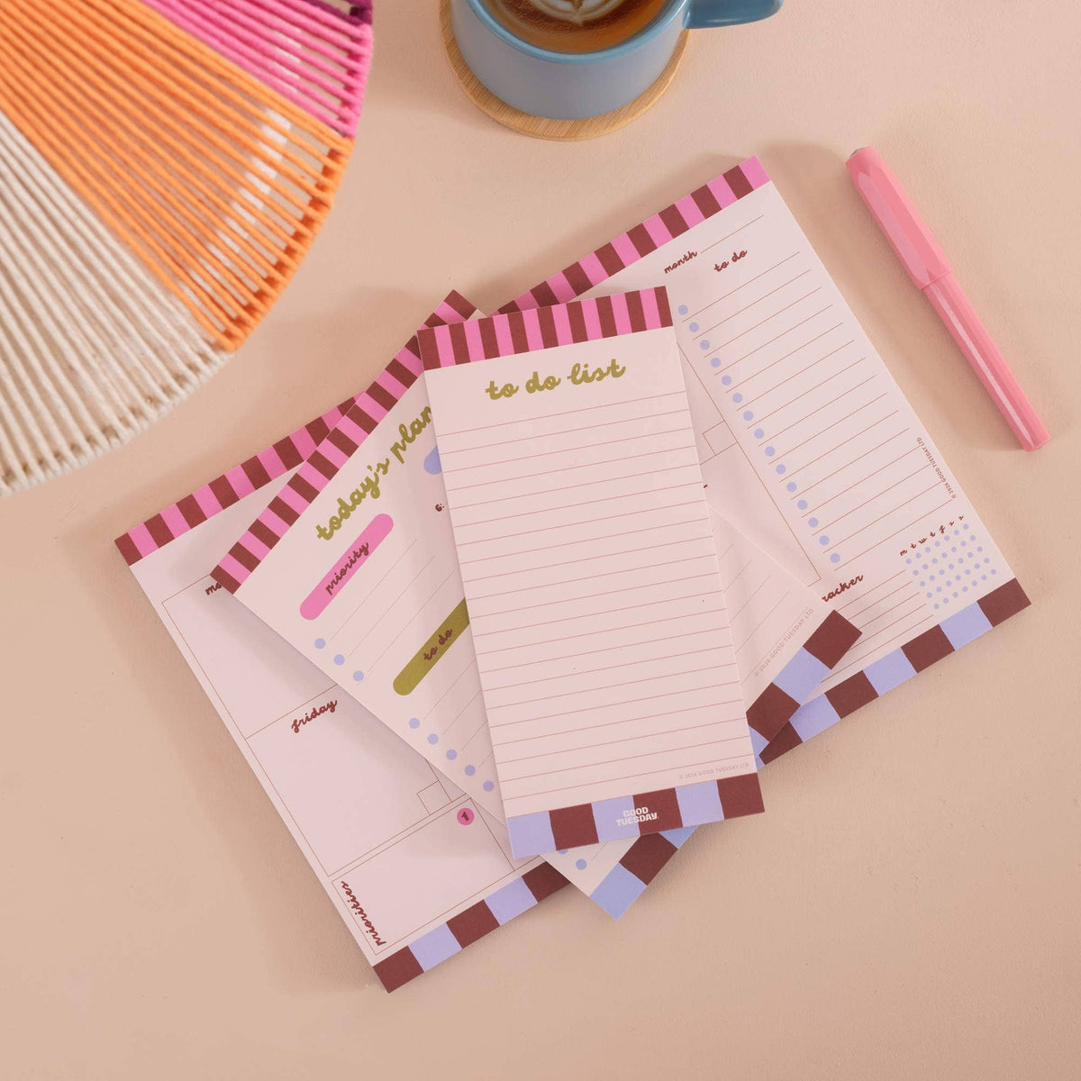 To Do List Pad | Checks & Stripes | Good Tuesday