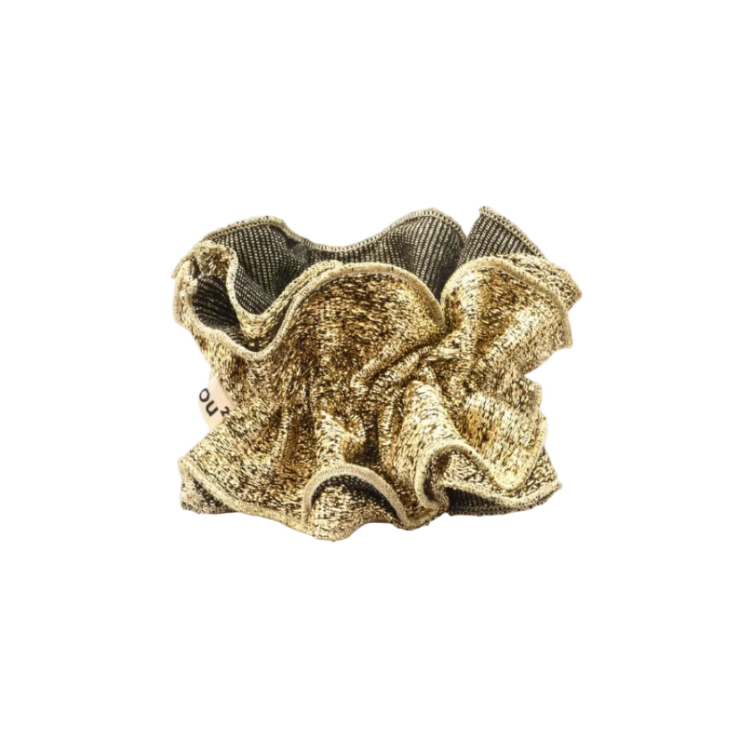 Maxi Hair Scrunchie | Metallic Gold | Chou²