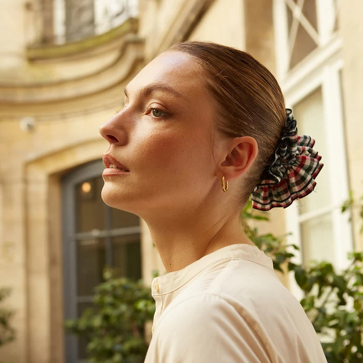 Maxi Hair Scrunchie | Multicoloured Gingham | Chou²