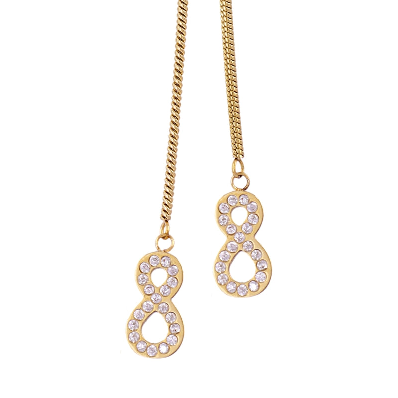 Steel Infinity Lariat Necklace | Anartxy