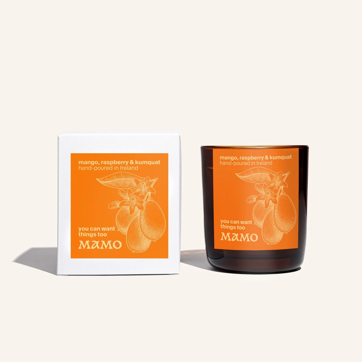 Mango, Raspberry & Kumquat Soy Candle | You Can Want Things Too | Mamo