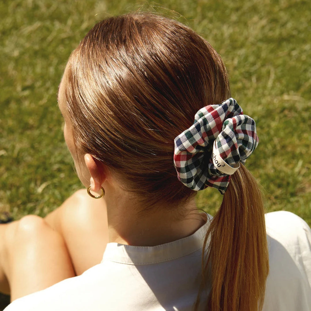 Hair Scrunchie | Multicolour Gingham | Chou²