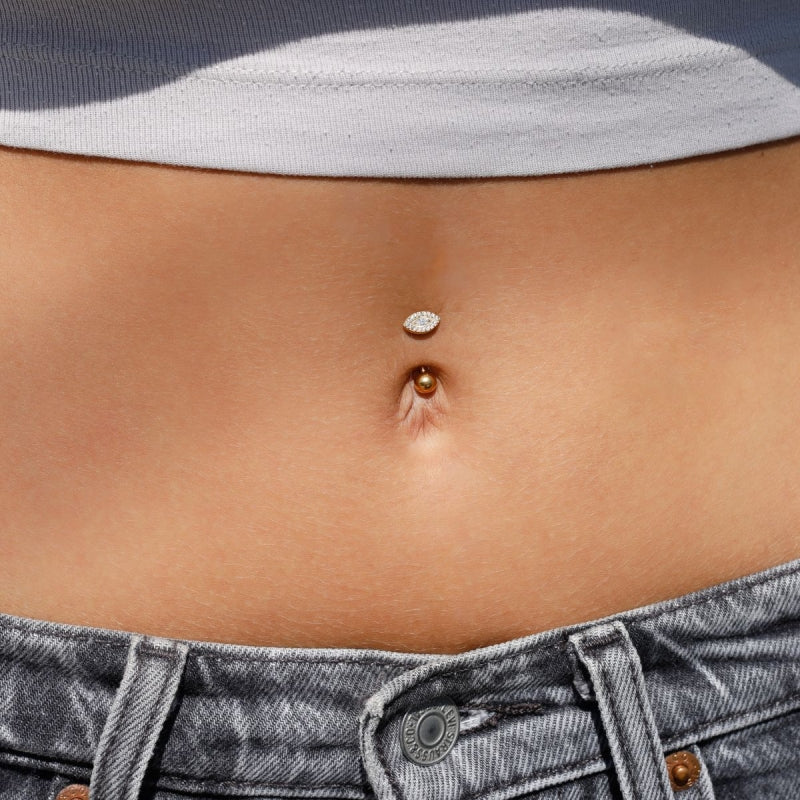 Steel Evil Eye Ball Back Belly Button Piercing | Anartxy