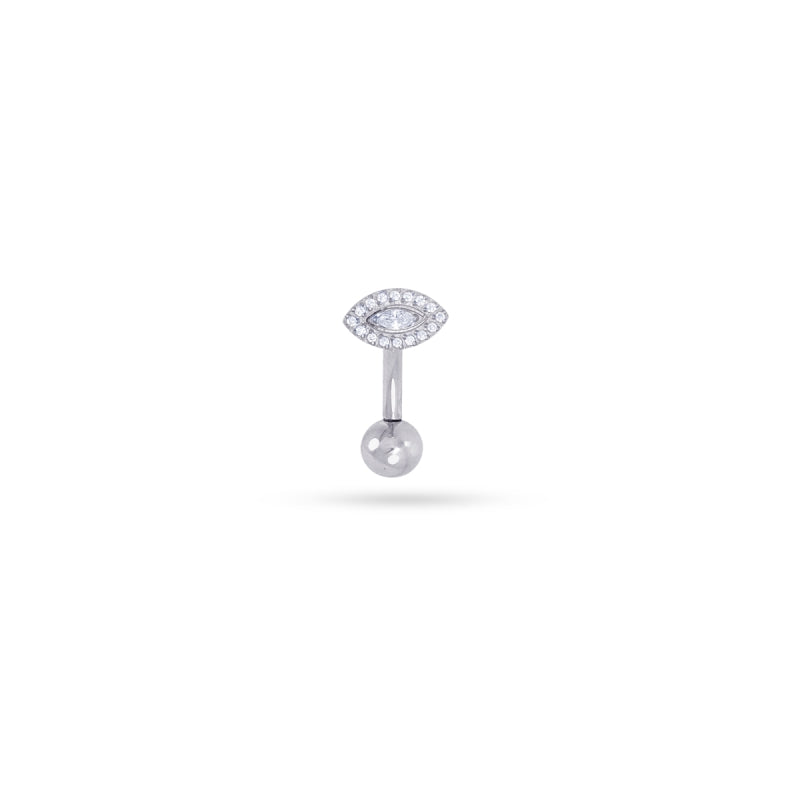 Steel Evil Eye Ball Back Belly Button Piercing | Anartxy