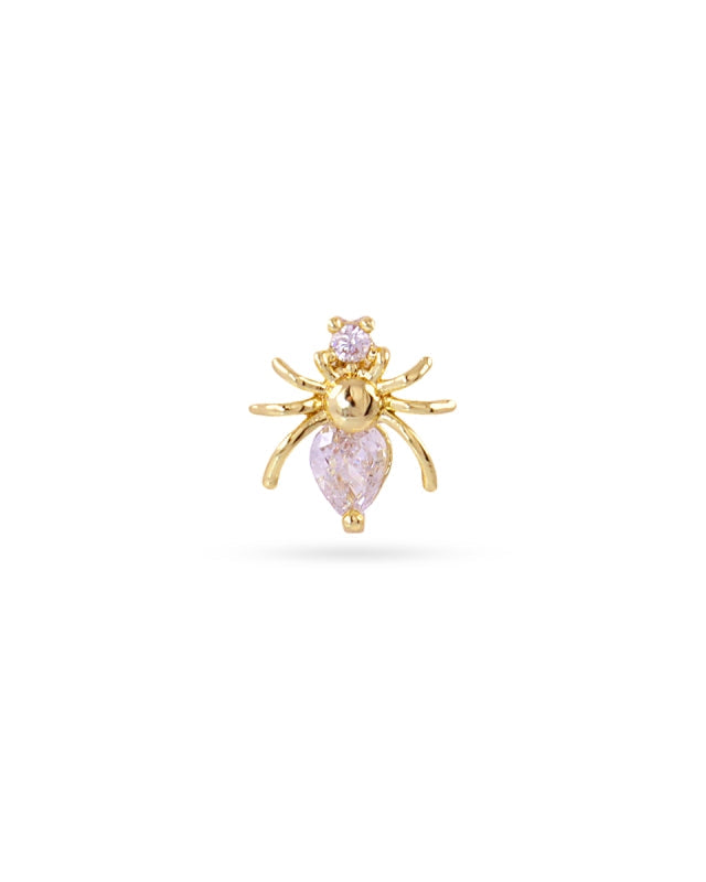 Steel Wasp Ball Back Single Stud Earring | Anartxy