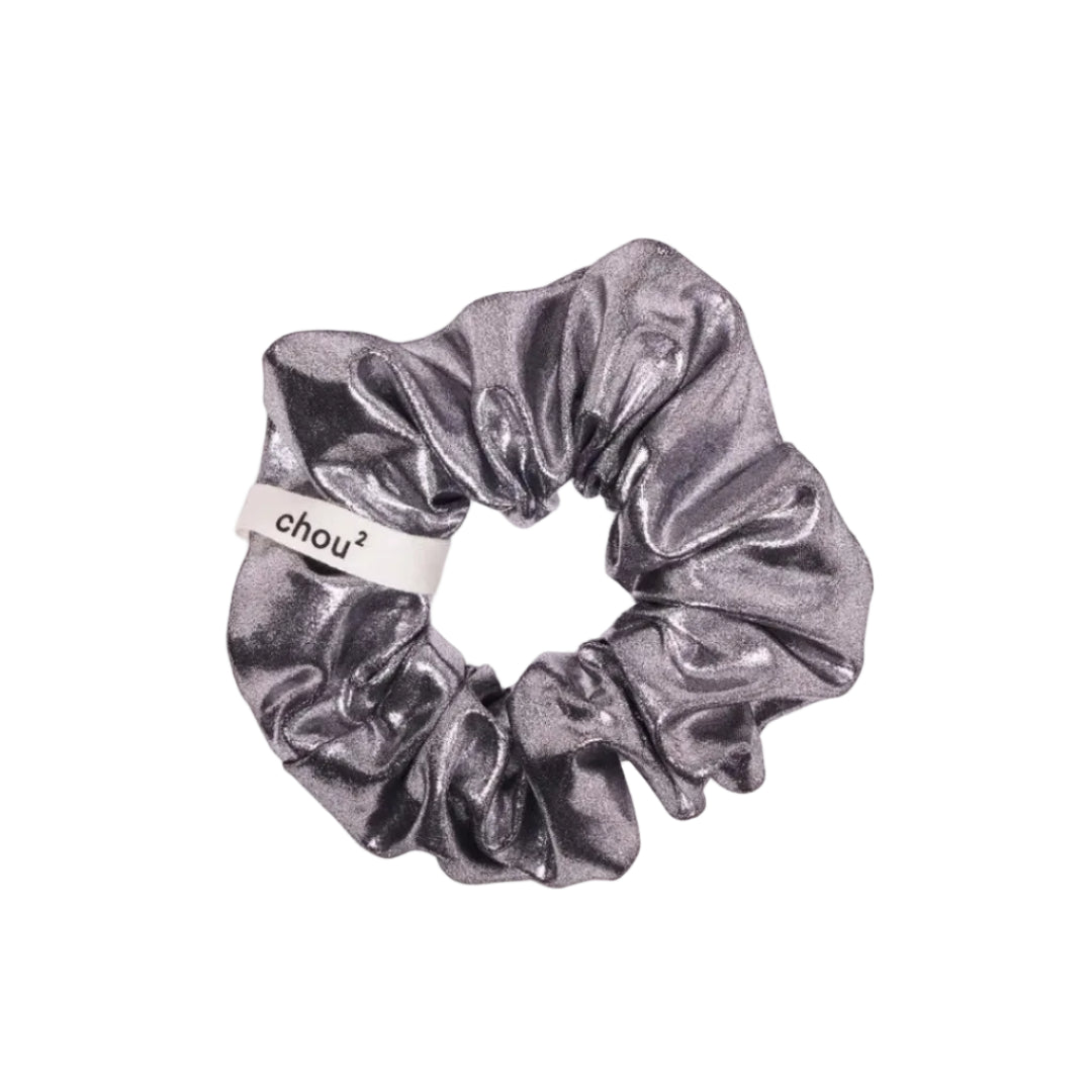 Hair Scrunchie | Metallic Silver | Chou²