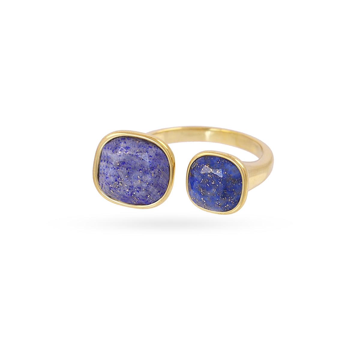 Steel Double Stone Open Ring | Anartxy