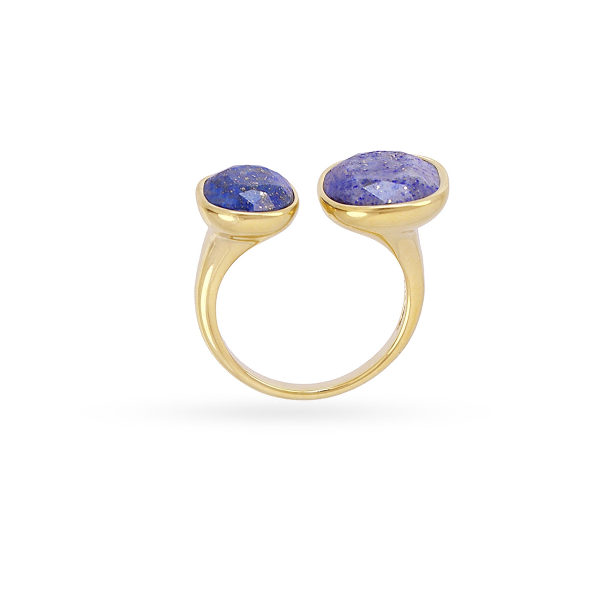 Steel Double Stone Open Ring | Anartxy
