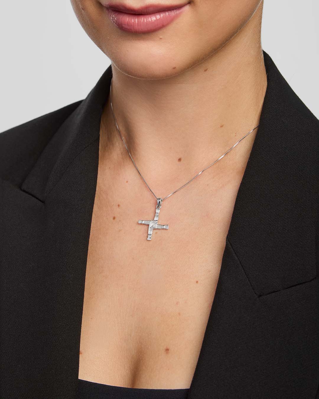 Sterling Silver St Brigids Cross Necklace | Solvar