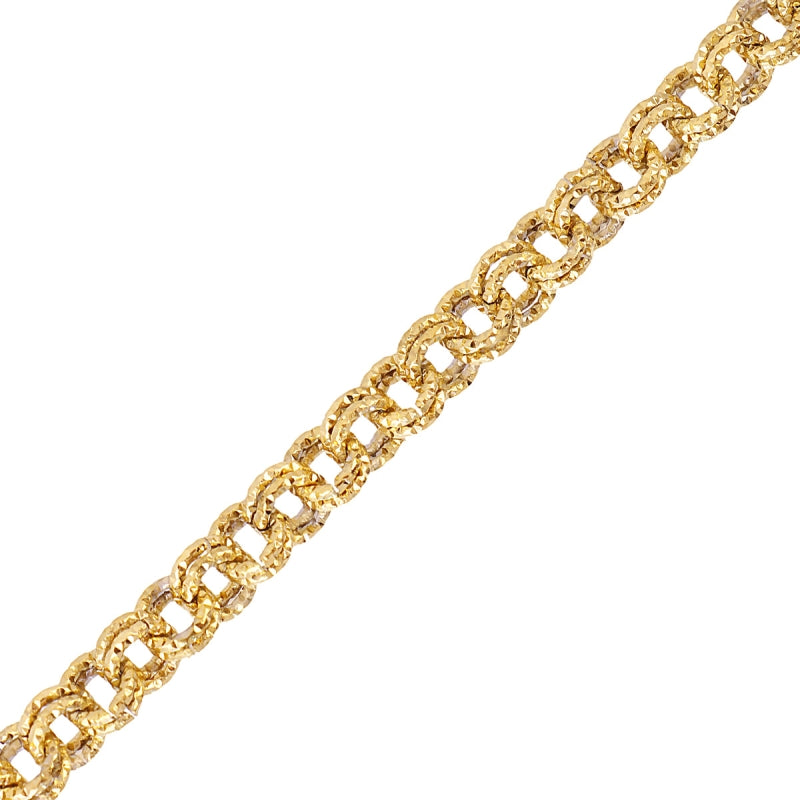 Steel Textured Double Link Chain Bracelet | Anartxy