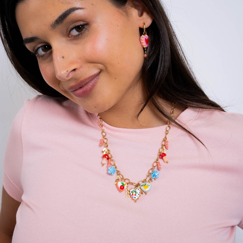 Steel Mosaic Charm Necklace | Anartxy