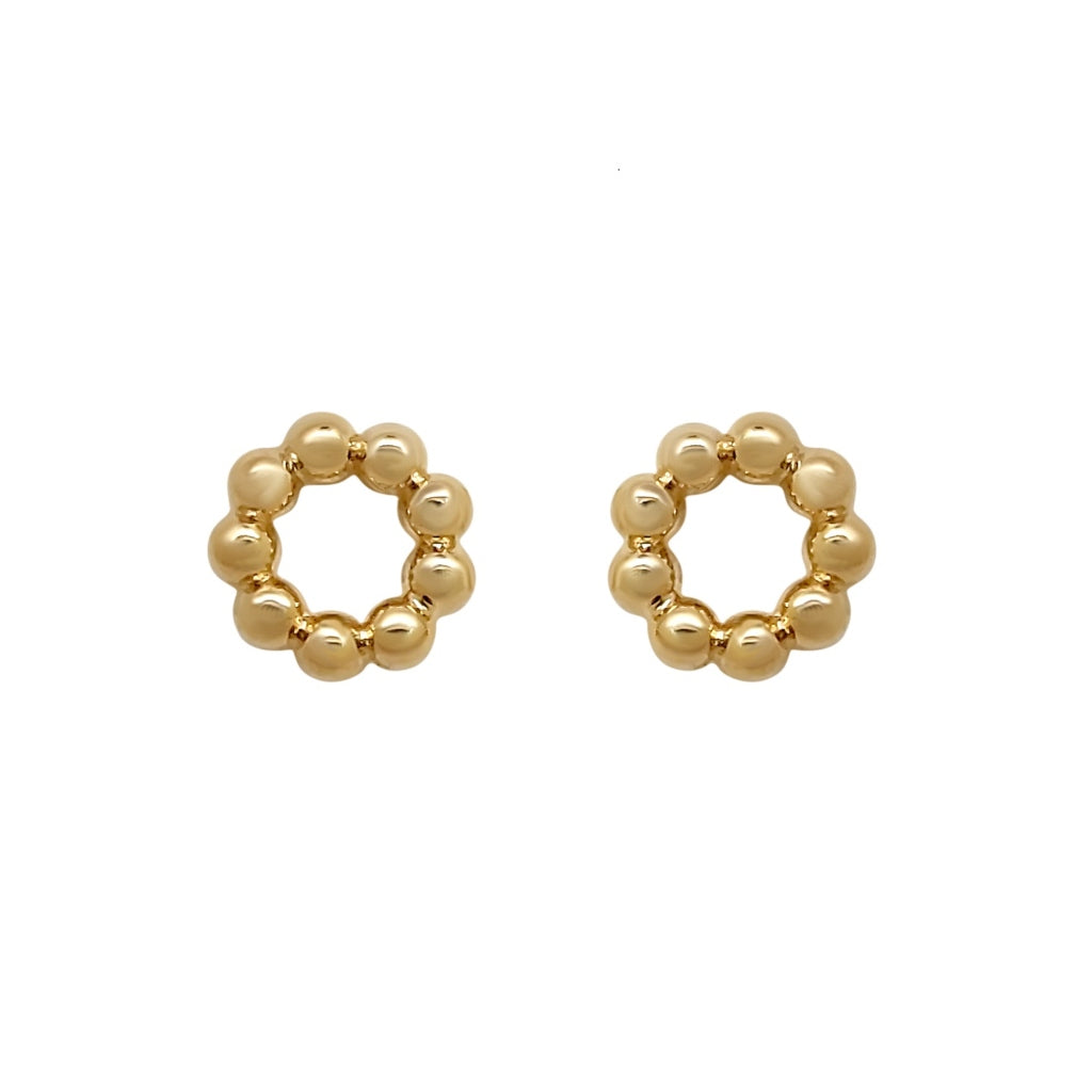 Albi Gold Beaded Stud Earrings