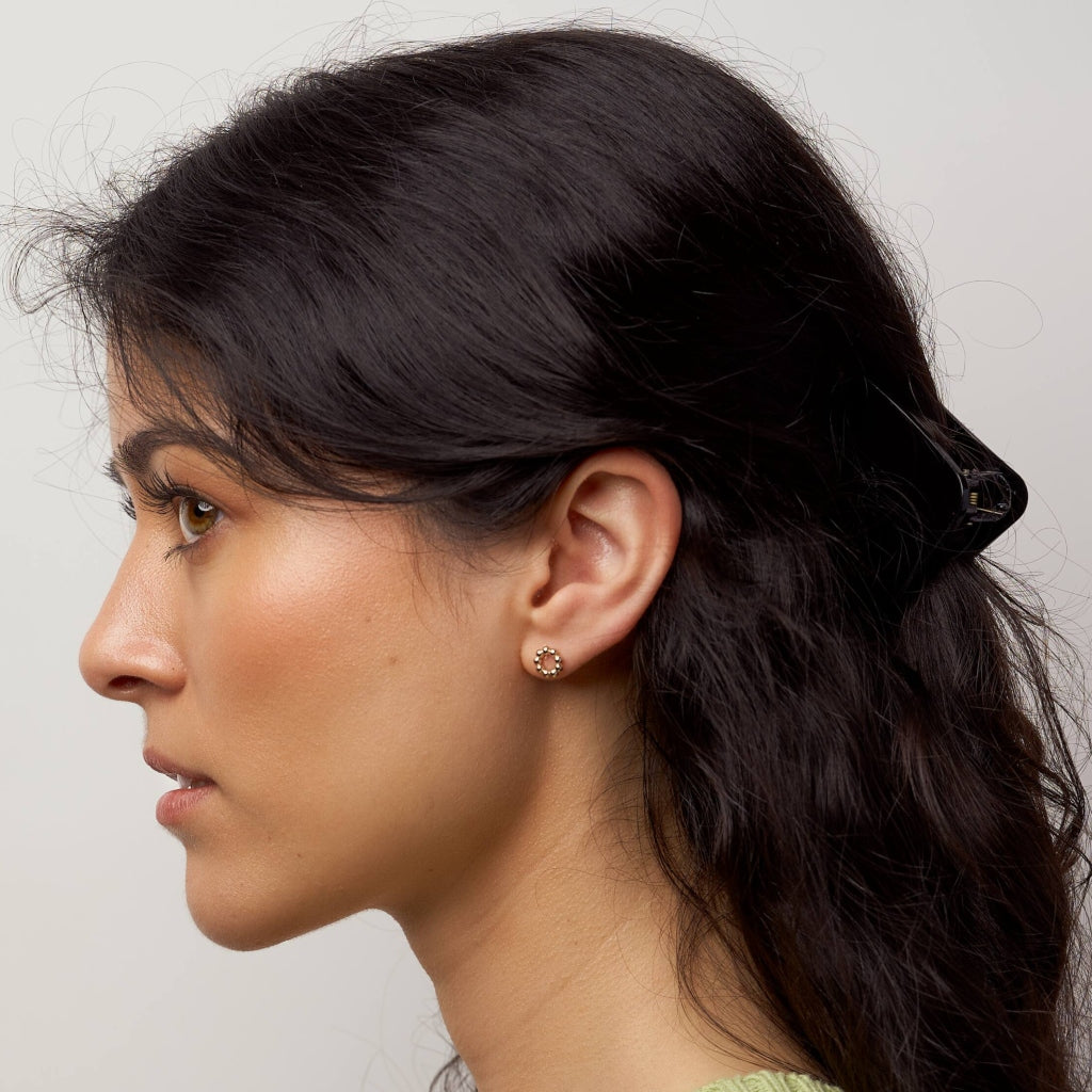 Albi Gold Beaded Stud Earrings