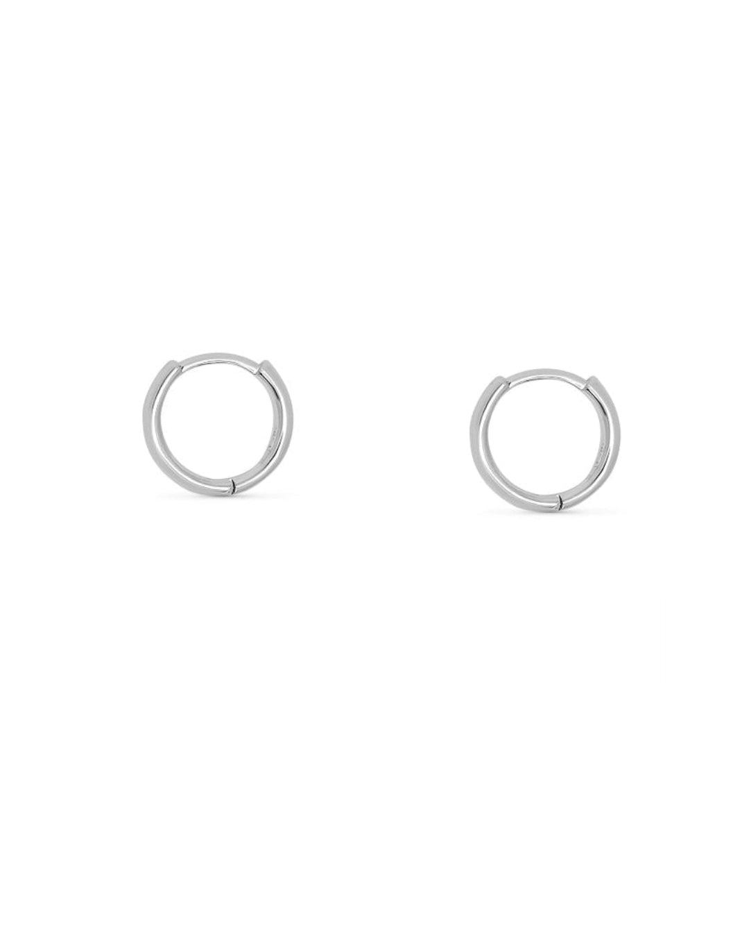 Besse Delicate Silver Hinged Huggie Earrings 1cm
