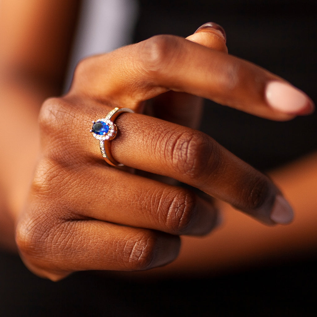 Chania Gold Sapphire Ring