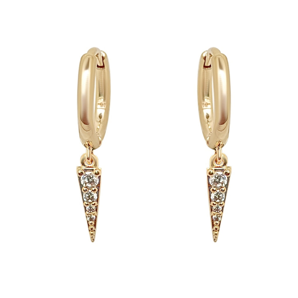 Charmes Gold Spear Charm Earrings