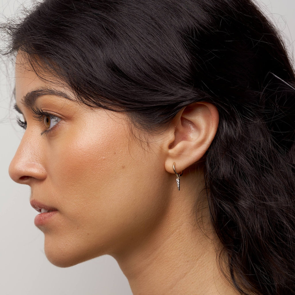 Charmes Gold Spear Charm Earrings