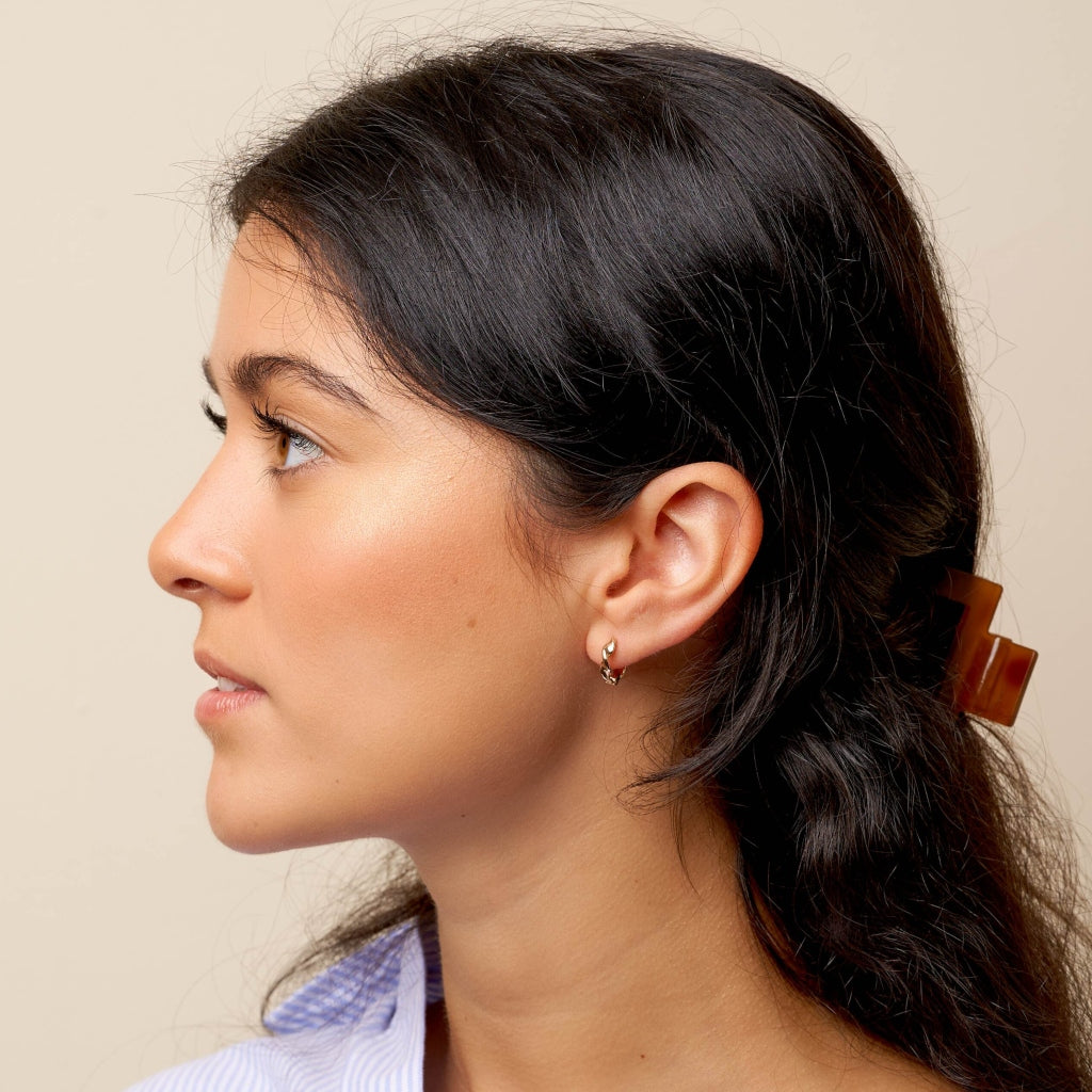 Creil Gold Twist Huggie Earrings