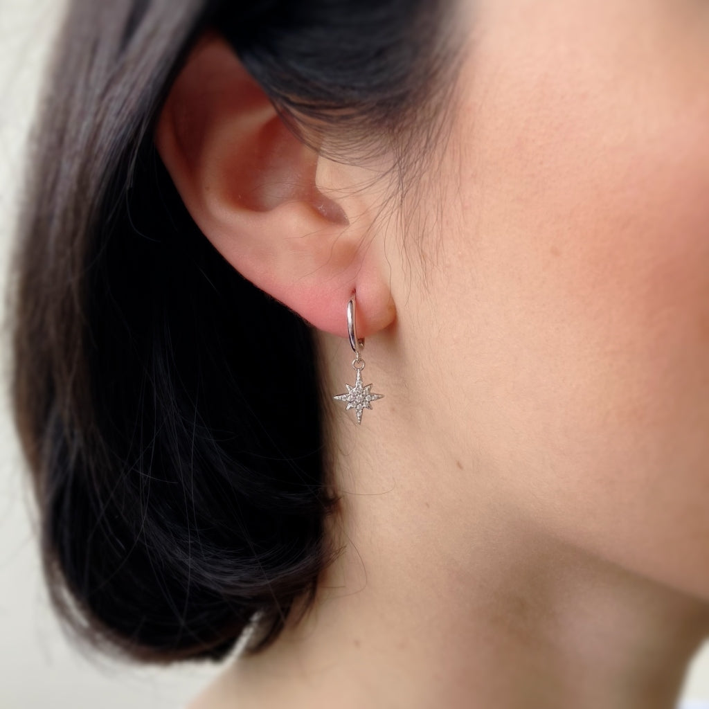 Dualla Silver Celestial Charm Earrings