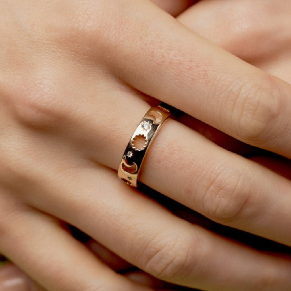 Gaea Gold Celestial Cut Out Ring