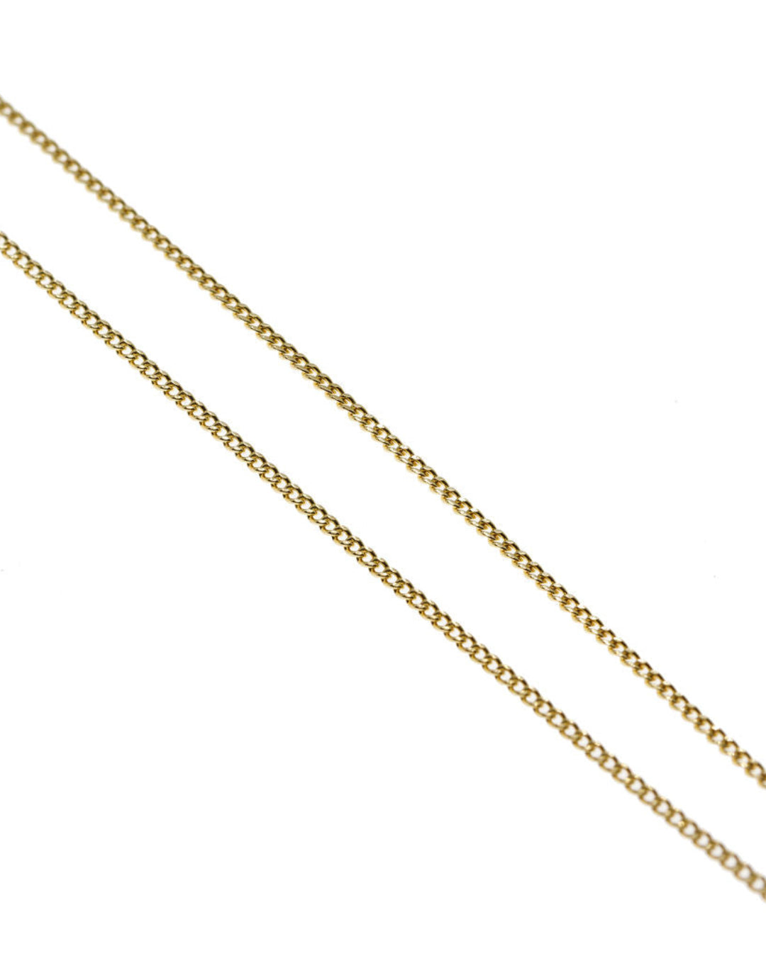 Gold Delicate Curb Chain Necklace