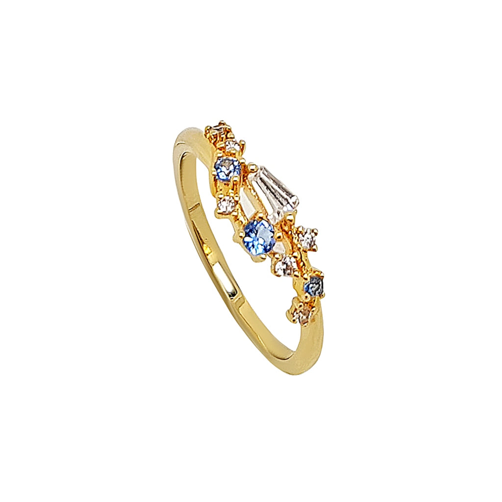 Gold Topaz Constellation Ring