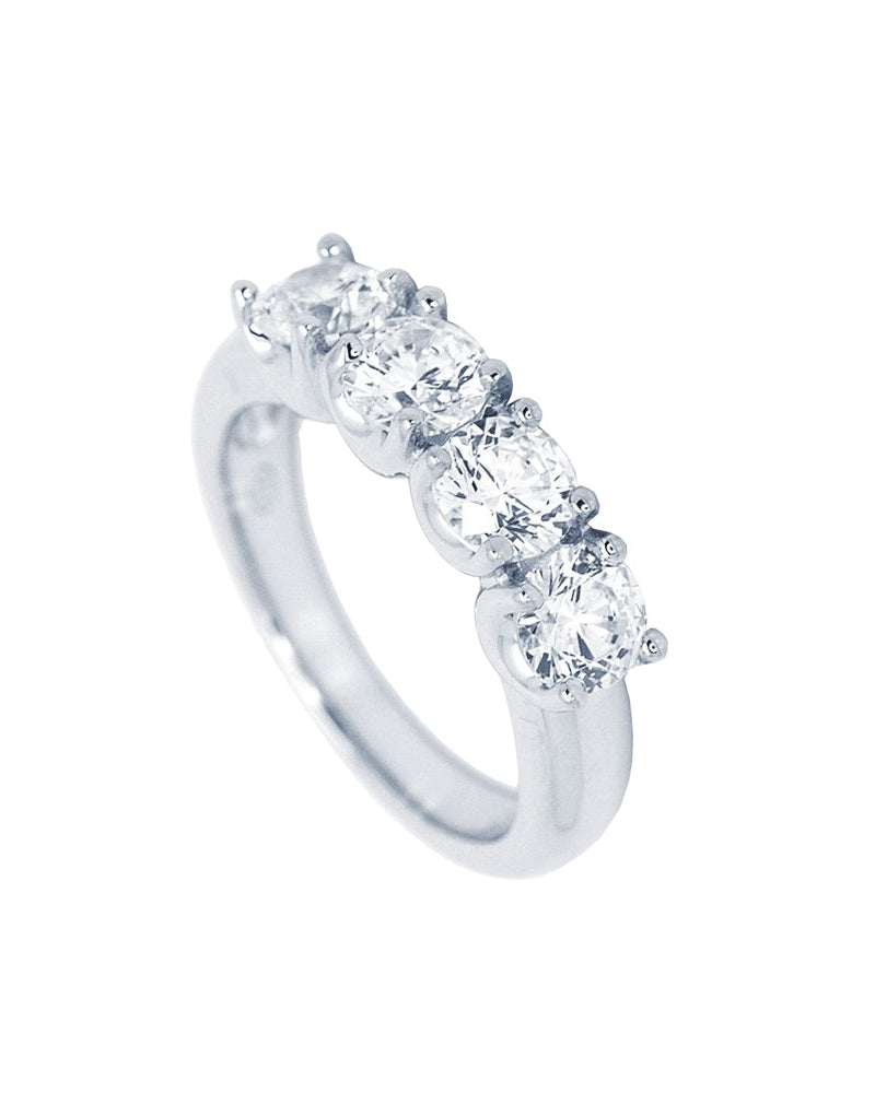 Mandra Silver Ring with Swarovski Crystal