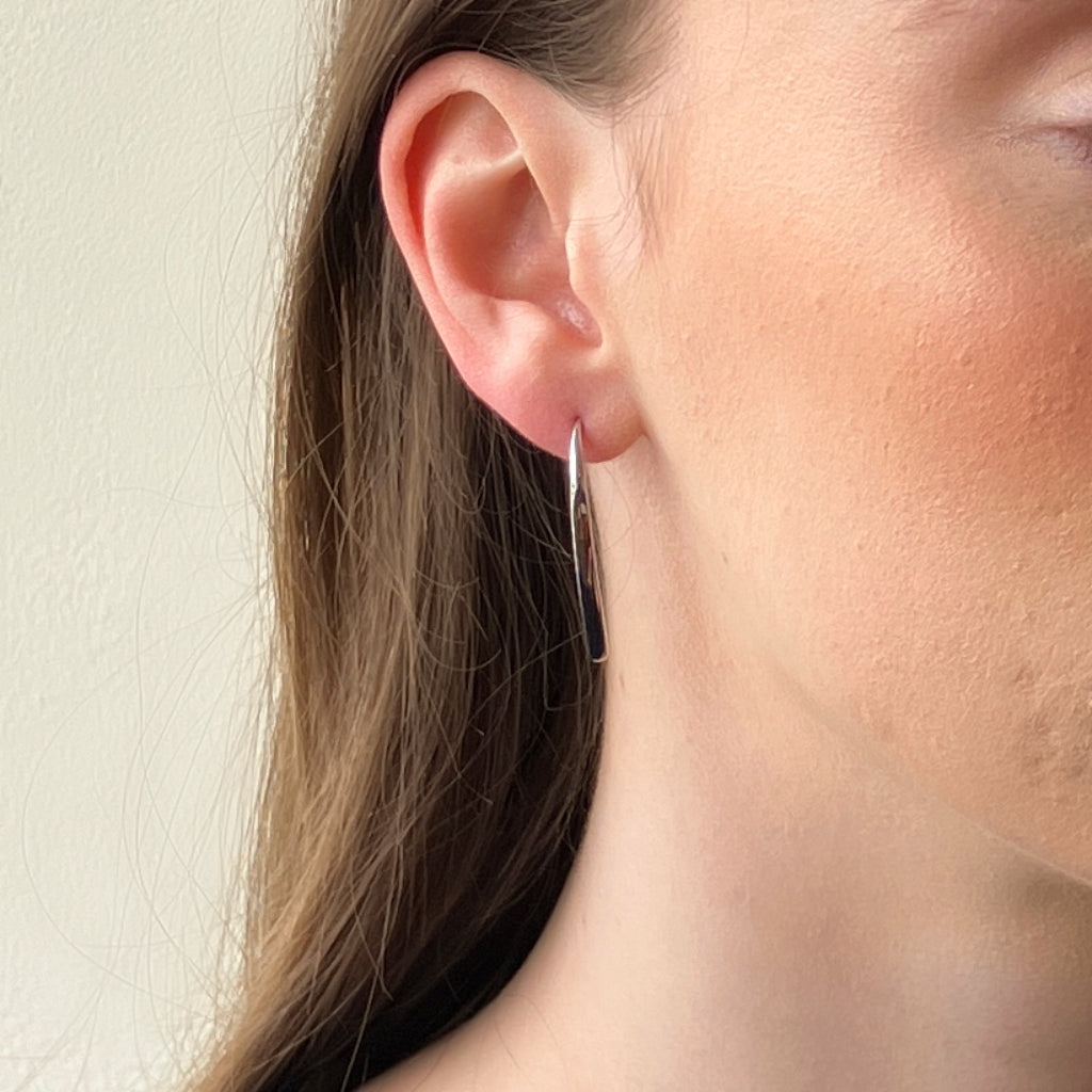 Nicolet Silver Thread Dangle Earrings